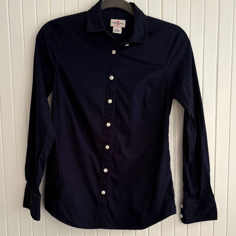 J. Crew Haberdashery Navy Blue Cotton Button Down